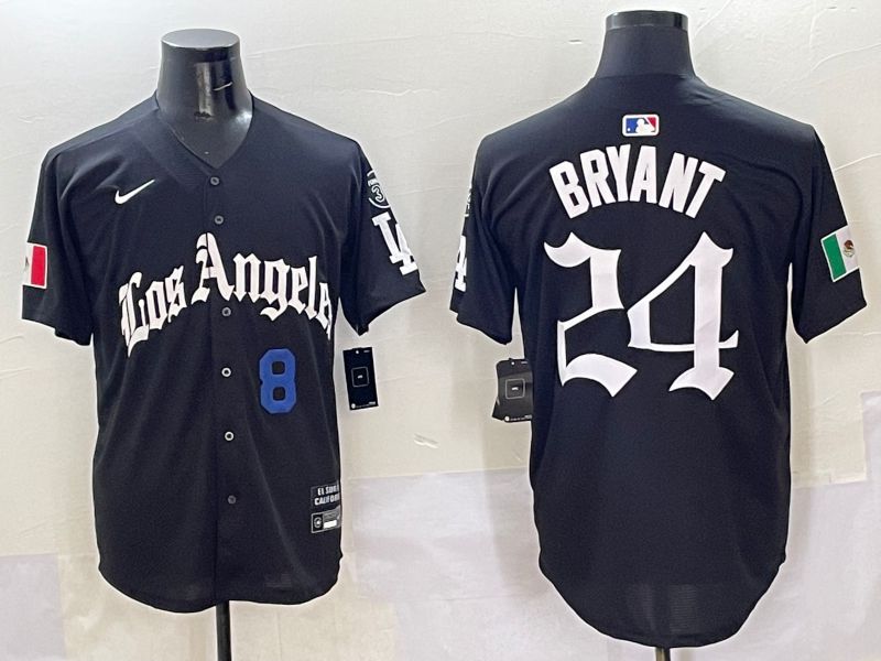 Men Los Angeles Dodgers #24 Bryant Black Five generations Joint Name 2025 Nike MLB Jersey style 6->los angeles dodgers->MLB Jersey
